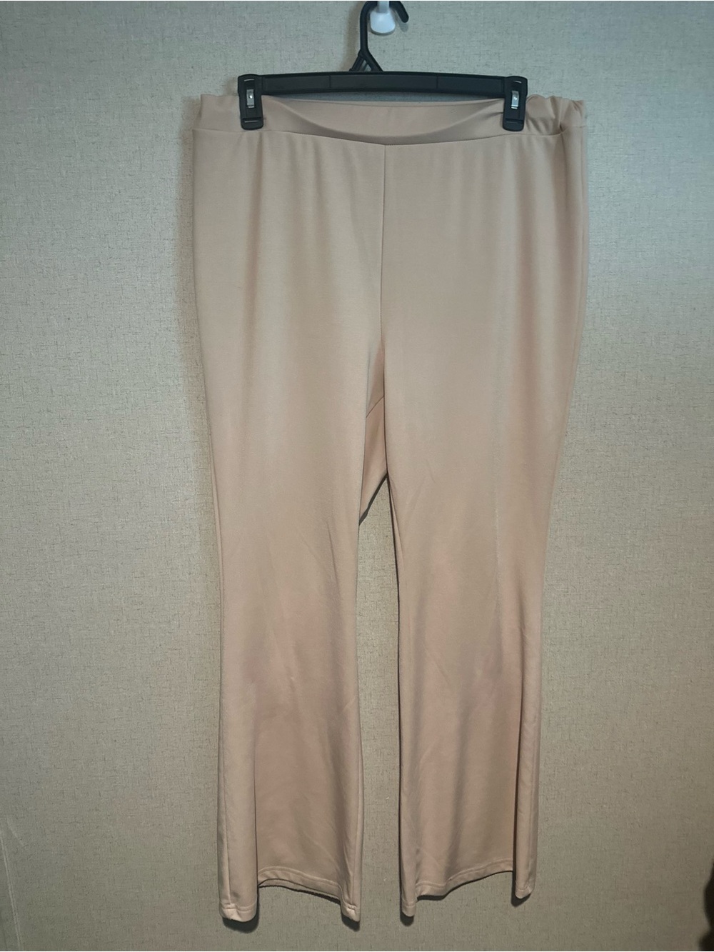 SHEIN Curve 3XL Cream Wide Leg Pull-On Pants
